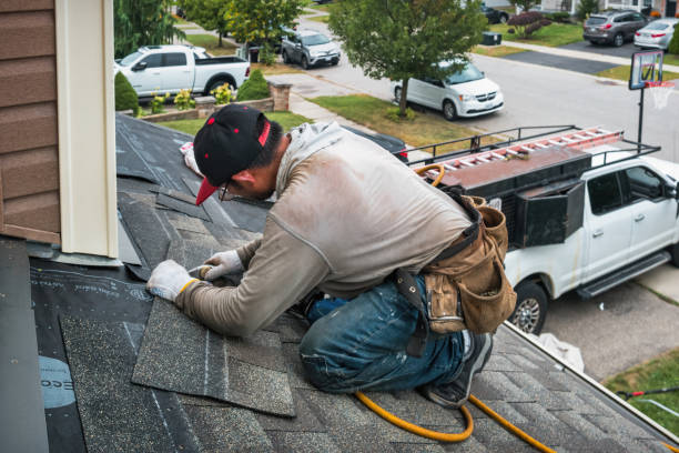 Professional Roof Installation technician working in Preston, MD